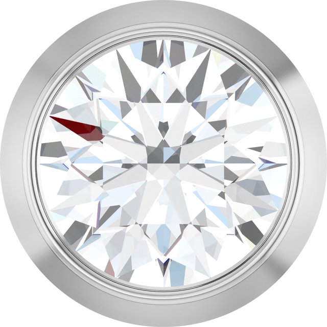 Round Bezel-Set Slide Pendant