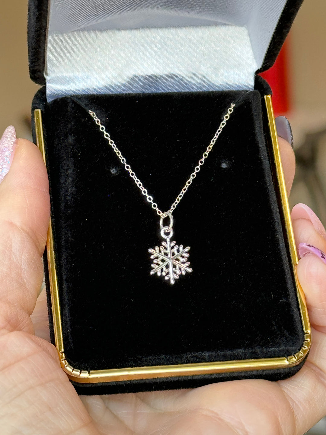 Sterling Silver Snowflake Necklace
