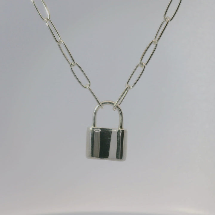 Sterling Silver Spring Lock Necklace