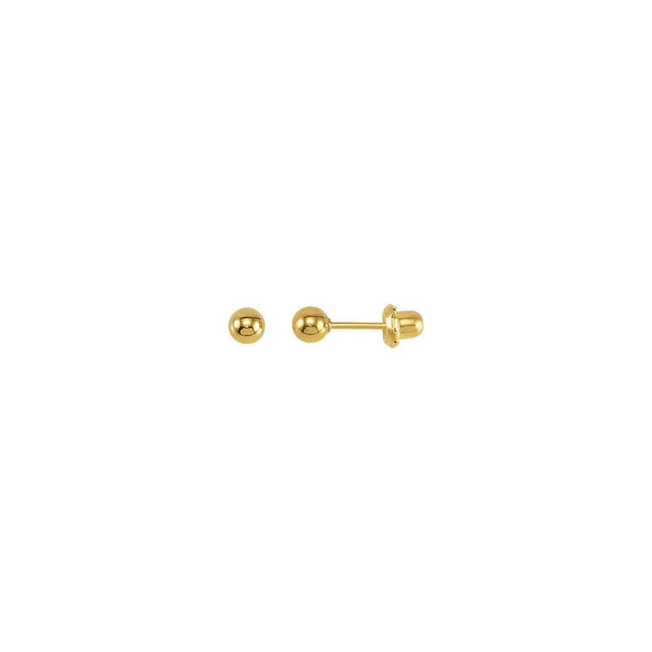 24K Gold-Plated Stainless Steel Ball Inverness® Piercing Stud Earrings