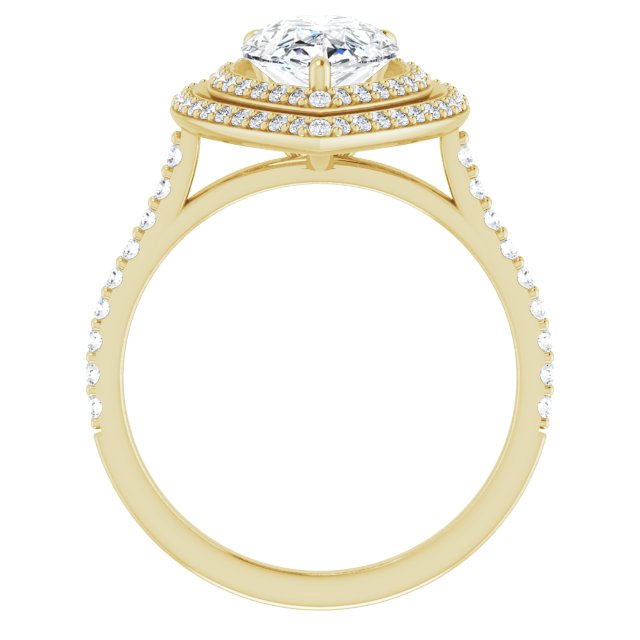 Double Halo-Style Engagement Ring