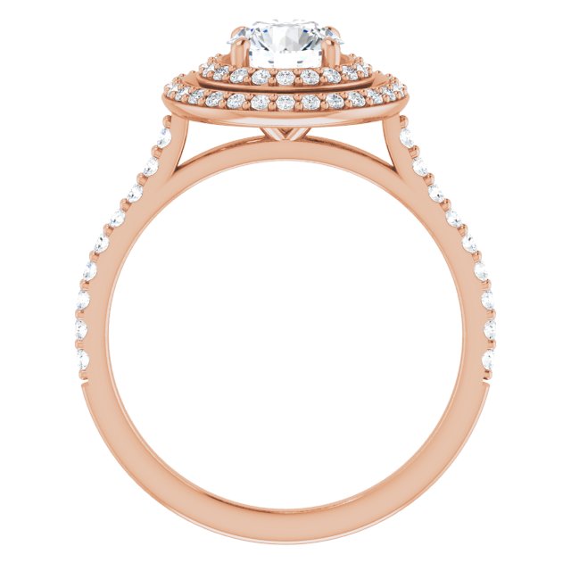 Double Halo-Style Engagement Ring