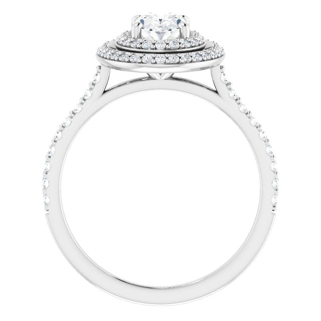 Double Halo-Style Engagement Ring