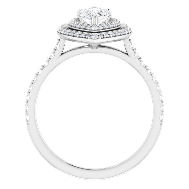 Double Halo-Style Engagement Ring