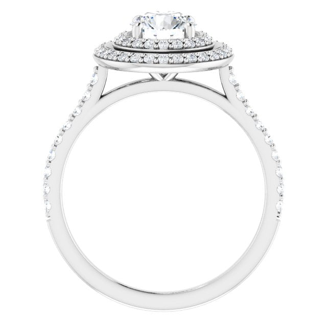 Double Halo-Style Engagement Ring