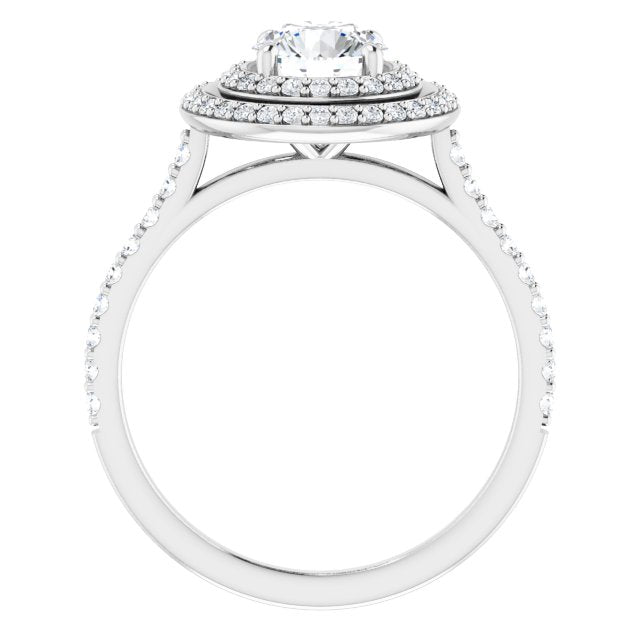 Double Halo-Style Engagement Ring