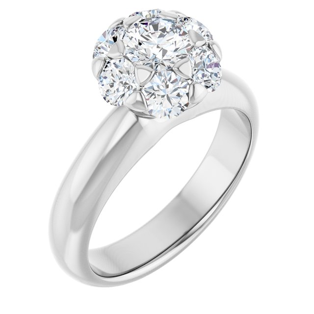 Cluster Engagement Ring