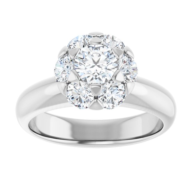 Cluster Engagement Ring