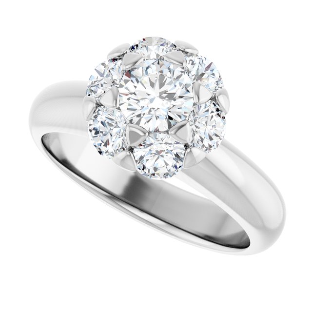 Cluster Engagement Ring