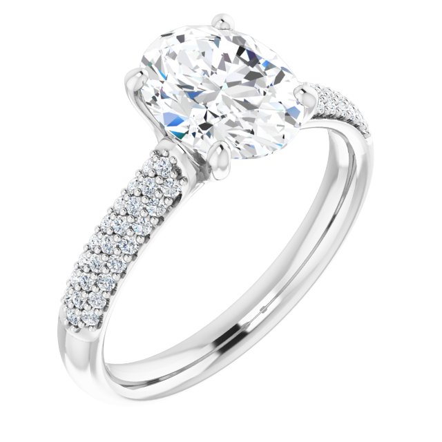 Pav? Accented Engagement Ring