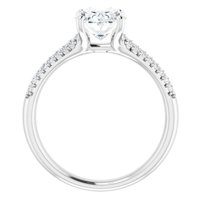 Pav? Accented Engagement Ring