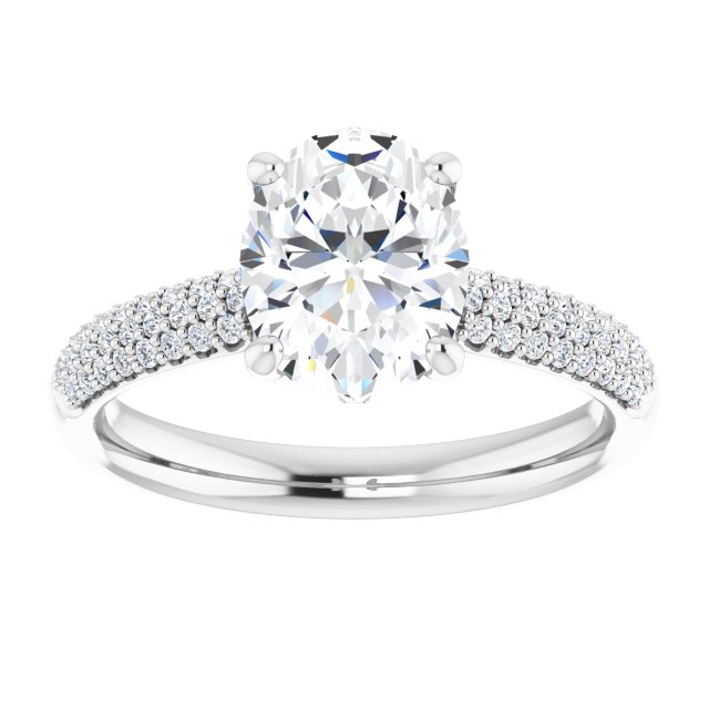 Pav? Accented Engagement Ring