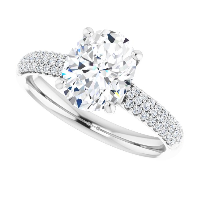 Pav? Accented Engagement Ring