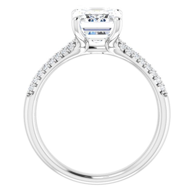 Pav? Accented Engagement Ring