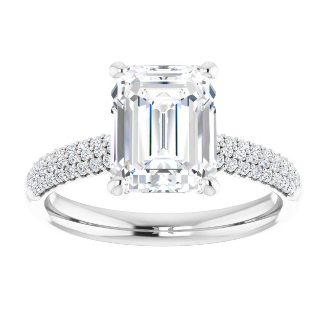 Pav? Accented Engagement Ring