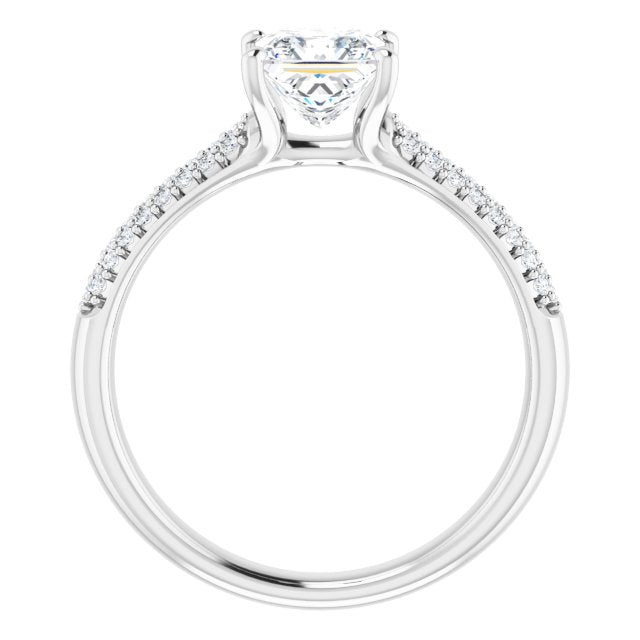 Pav? Accented Engagement Ring