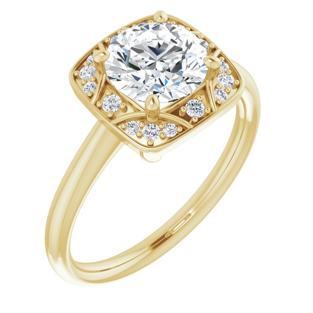 Vintage-Inspired Halo-Style Engagement Ring