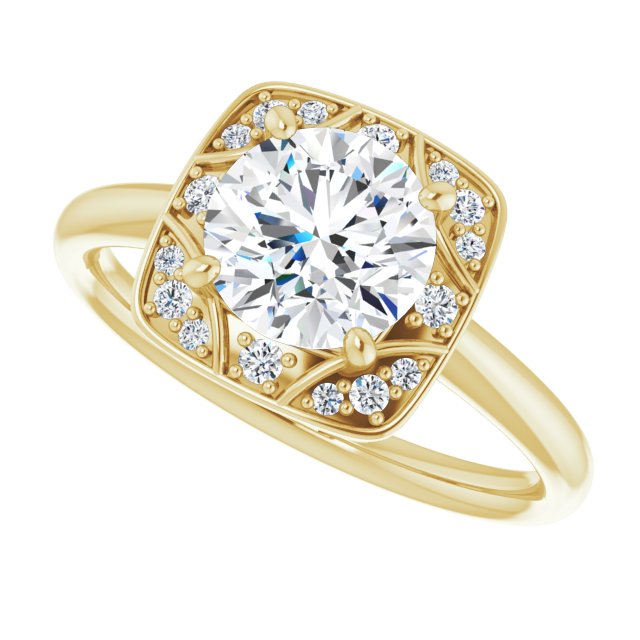 Vintage-Inspired Halo-Style Engagement Ring