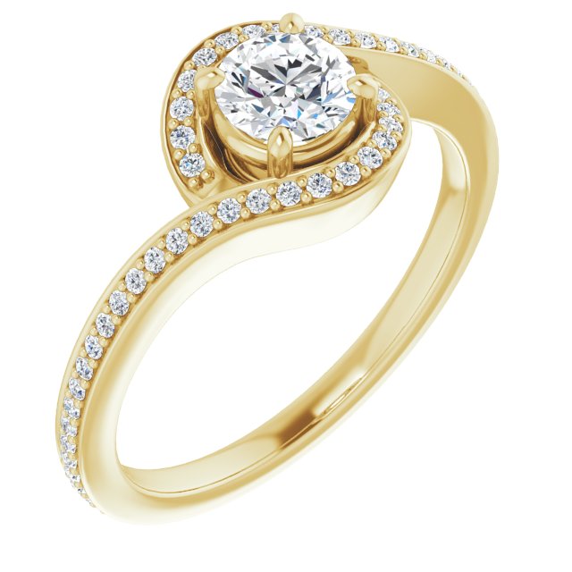 Bypass Halo-Style Engagement Ring