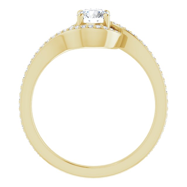 Bypass Halo-Style Engagement Ring