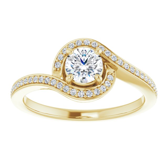 Bypass Halo-Style Engagement Ring