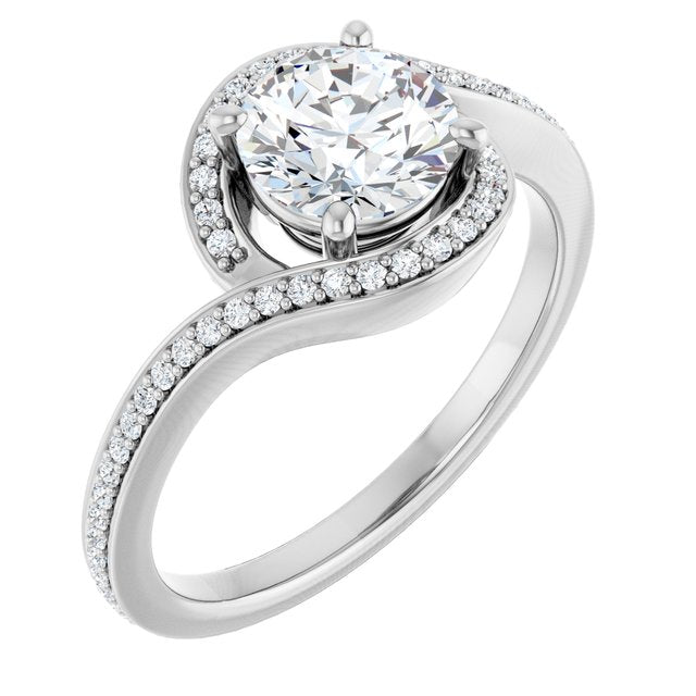 Bypass Halo-Style Engagement Ring