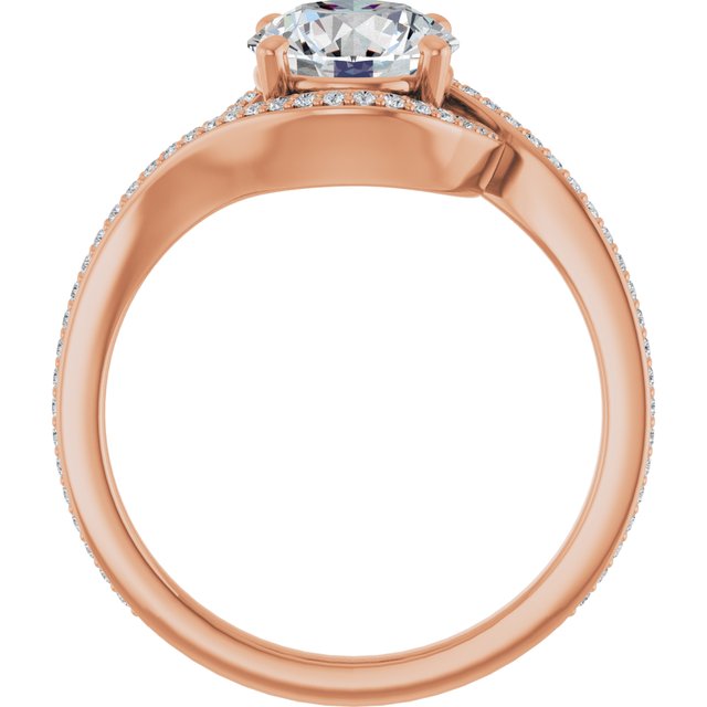 Bypass Halo-Style Engagement Ring