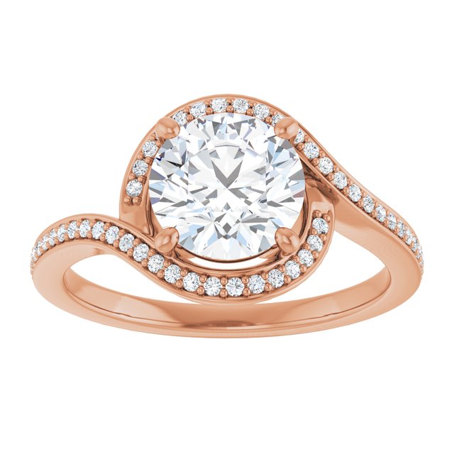 Bypass Halo-Style Engagement Ring