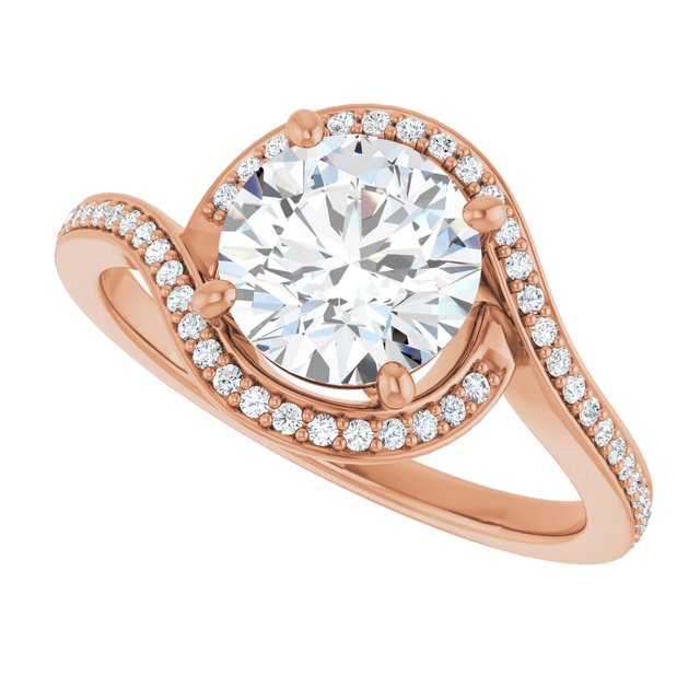 Bypass Halo-Style Engagement Ring