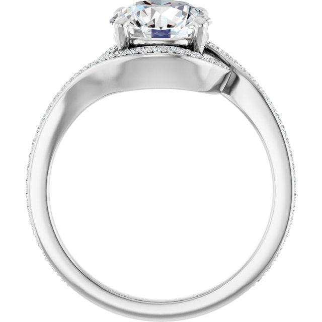 Bypass Halo-Style Engagement Ring