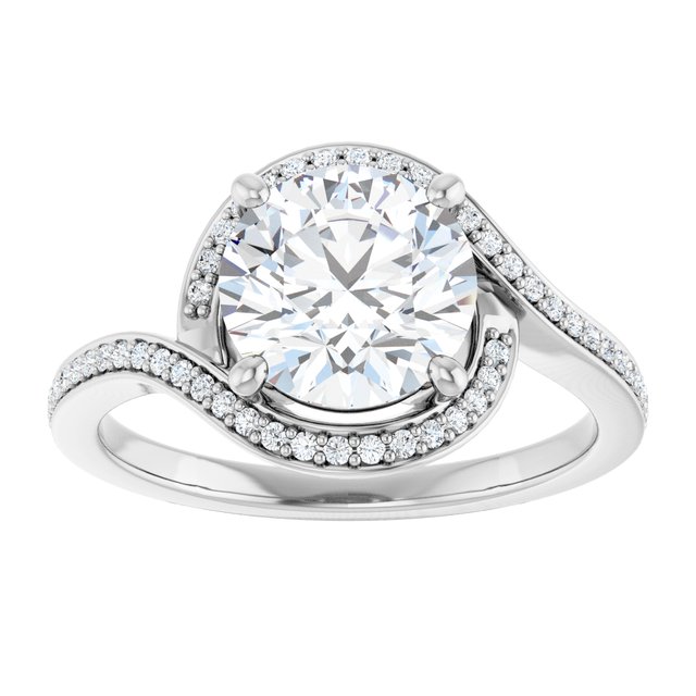 Bypass Halo-Style Engagement Ring