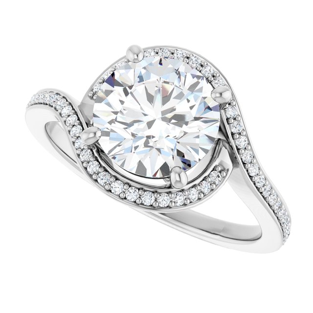 Bypass Halo-Style Engagement Ring