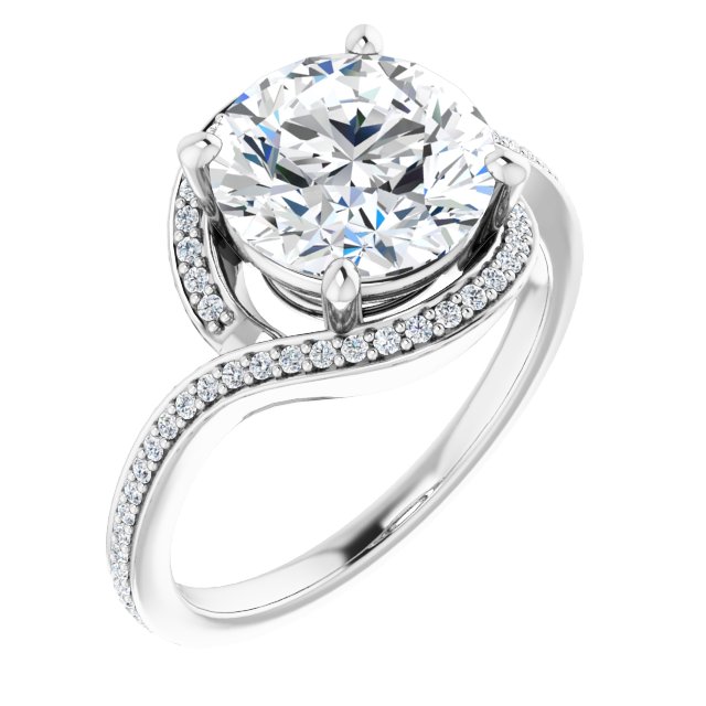 Bypass Halo-Style Engagement Ring