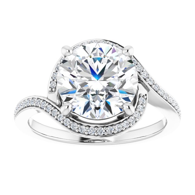 Bypass Halo-Style Engagement Ring