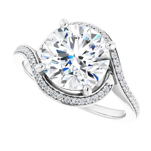 Bypass Halo-Style Engagement Ring