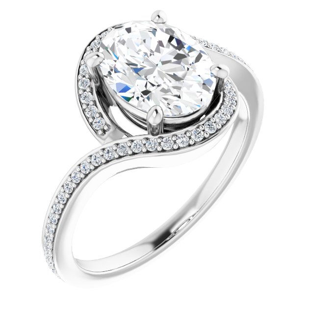 Bypass Halo-Style Engagement Ring