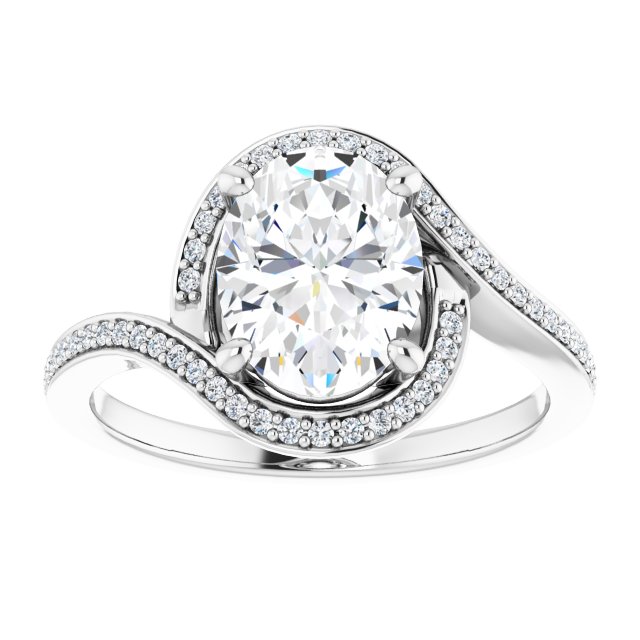 Bypass Halo-Style Engagement Ring