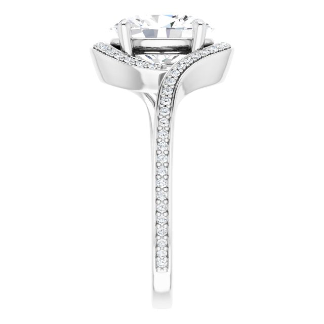 Bypass Halo-Style Engagement Ring