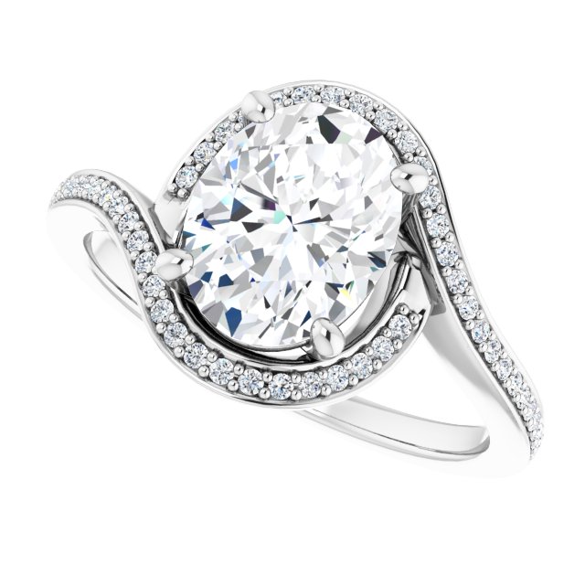 Bypass Halo-Style Engagement Ring