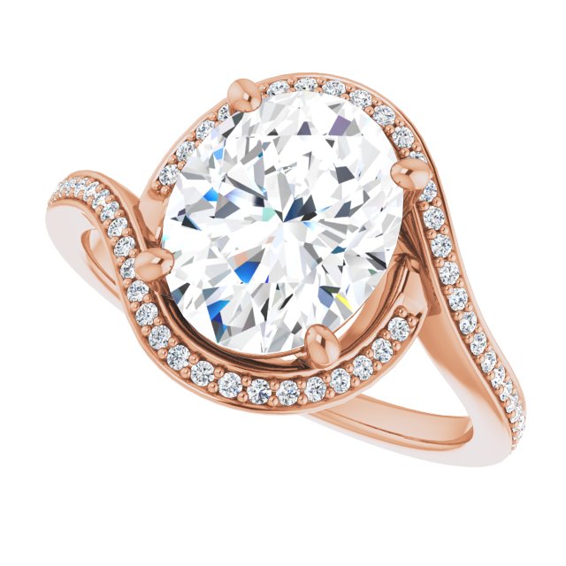 Bypass Halo-Style Engagement Ring