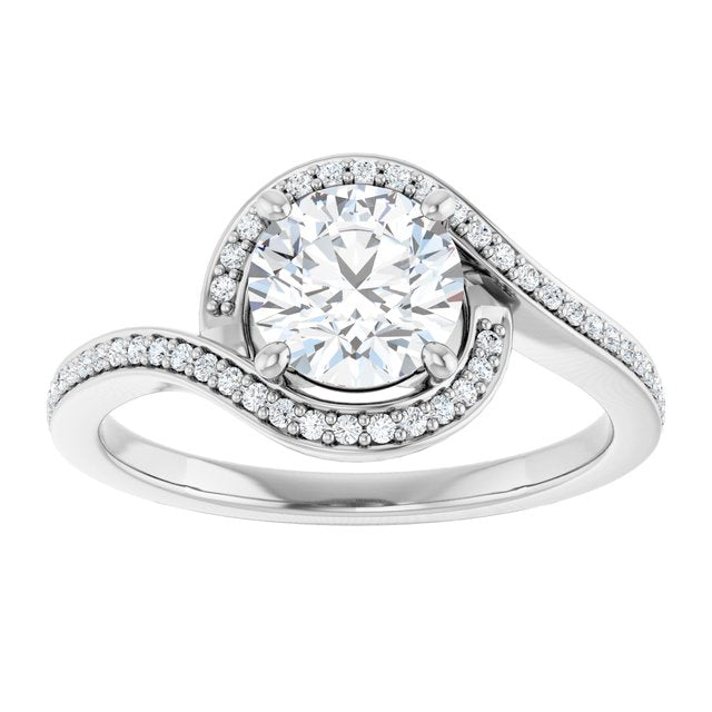 Bypass Halo-Style Engagement Ring