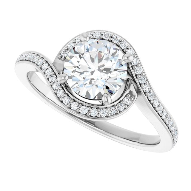 Bypass Halo-Style Engagement Ring