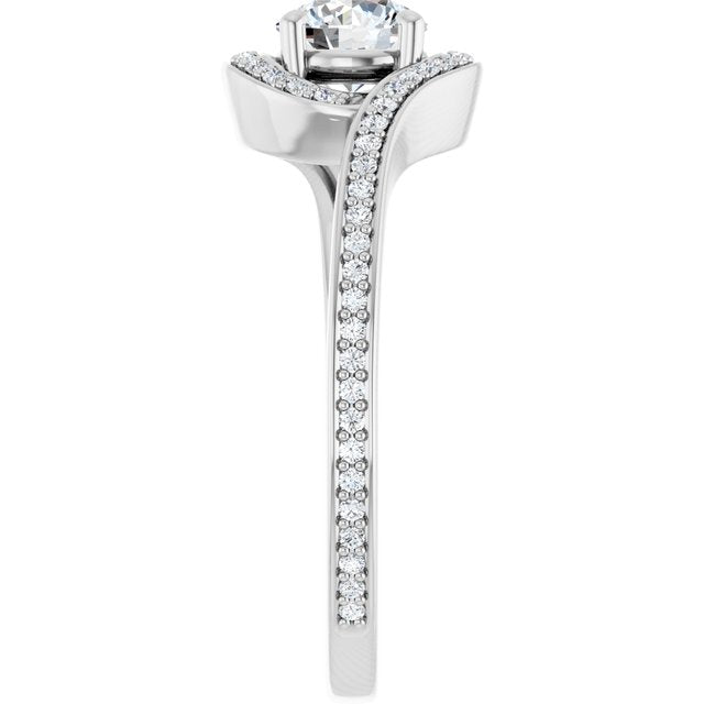 Bypass Halo-Style Engagement Ring