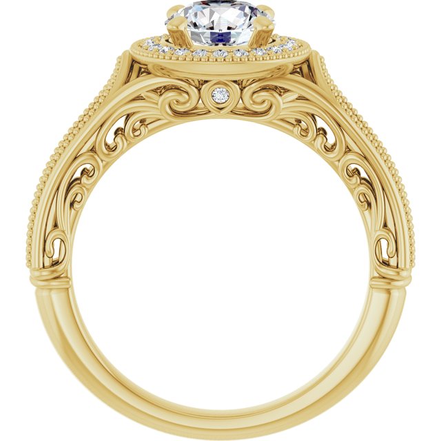 Vintage-Inspired Halo-Style Engagement Ring