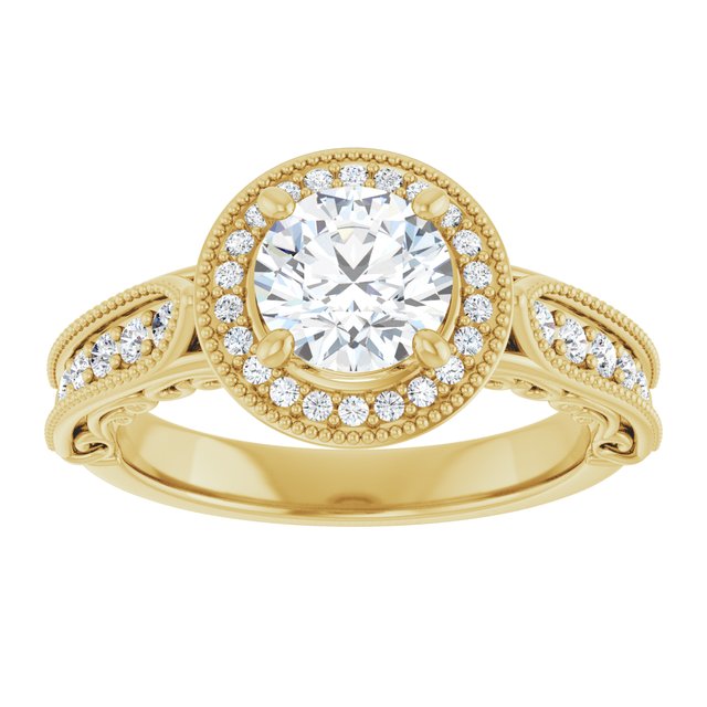 Vintage-Inspired Halo-Style Engagement Ring