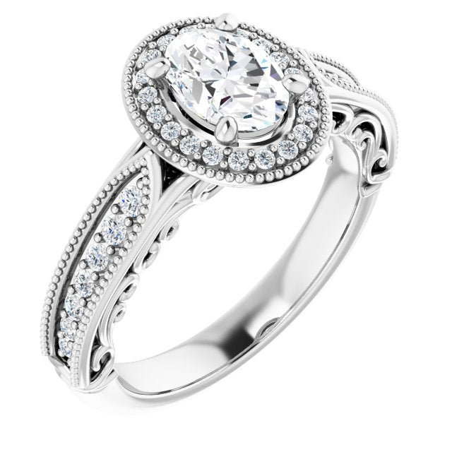 Vintage-Inspired Halo-Style Engagement Ring