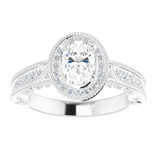 Vintage-Inspired Halo-Style Engagement Ring