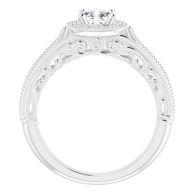 Vintage-Inspired Halo-Style Engagement Ring