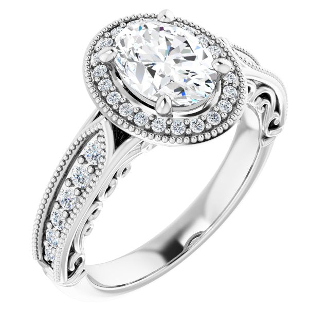 Vintage-Inspired Halo-Style Engagement Ring