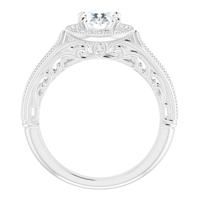 Vintage-Inspired Halo-Style Engagement Ring